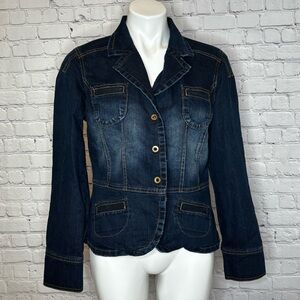 Gitano Dark Wash Denim Jean Jacket Size M
